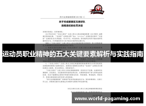 运动员职业精神的五大关键要素解析与实践指南 运动员职业精神的五大关键要素解析与实践指南